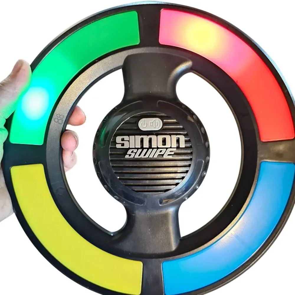 Hasbro Simon Swipe Electronic Memory Game 2013 Lights Sounds Tested Works